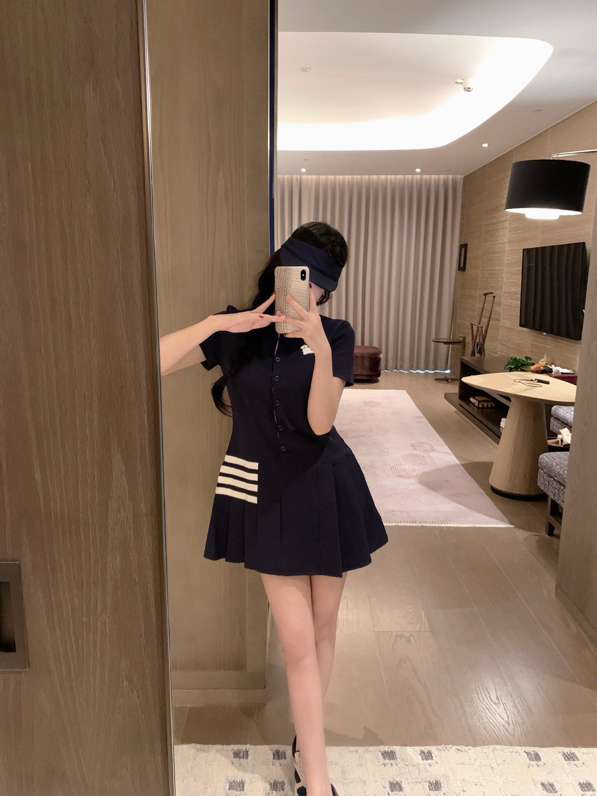 Women's 4-Bar Polo Mini Dress | Thom Browne