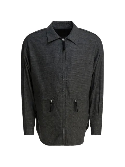 Comme des Garçons Homme Plus micro-check zip-up jacket